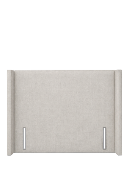 John Lewis Windermere Winged Full Depth Upholstered Headboard, King Size, Cotton Effect Beige