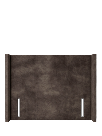 John Lewis Windermere Winged Full Depth Upholstered Headboard, Super King Size, Velvet Espresso