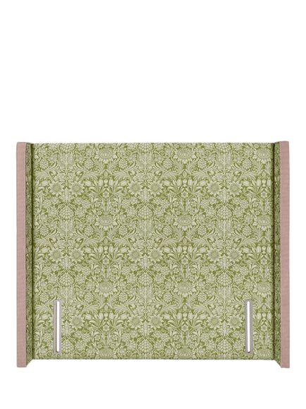 John Lewis Windermere Winged Full Depth Upholstered Headboard, Super King Size, William Morris Sunflower