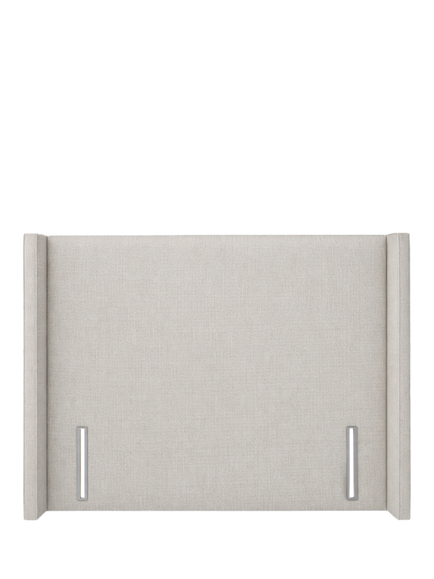 John Lewis Windermere Winged Full Depth Upholstered Headboard, Emperor, Cotton Effect Beige