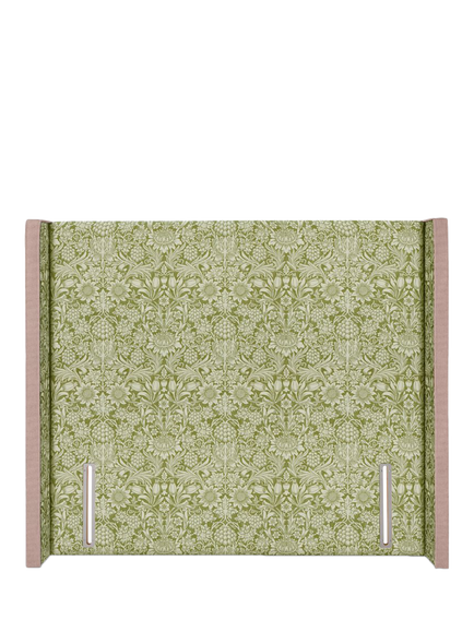 John Lewis Windermere Winged Full Depth Upholstered Headboard, Emperor, William Morris Sunflower