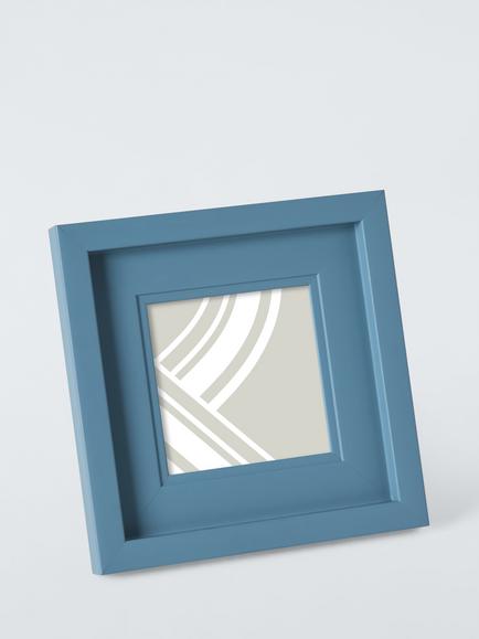 John Lewis Stepped Photo Frame, 4 x 4" (10 x 10cm), Lake Blue