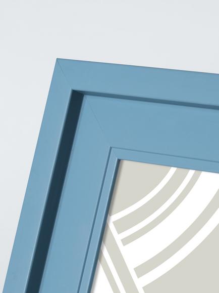 John Lewis Stepped Photo Frame, 4 x 4" (10 x 10cm) - view 2, Lake Blue