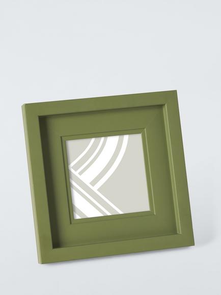 John Lewis Stepped Photo Frame, 4 x 4" (10 x 10cm), Avocado Green
