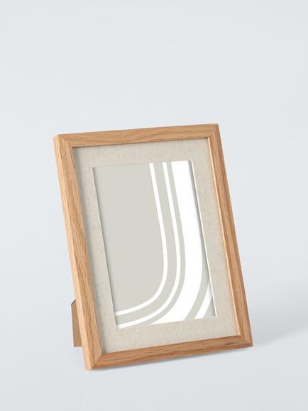 John Lewis Linen Mount Photo Frame, Natural Oak, Natural Oak