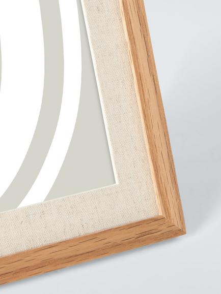 John Lewis Linen Mount Photo Frame, Natural Oak - view 2, Natural Oak