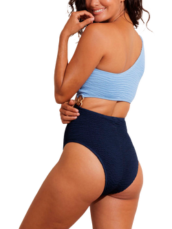 Cleonie Hibiscus Swimsuit, Blue - view 2, Blue