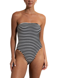 Cleonie Wave Swimsuit, Noir White Stripe, Noir White Stripe