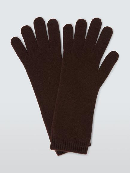 John Lewis Cashmere Gloves, Chocolate