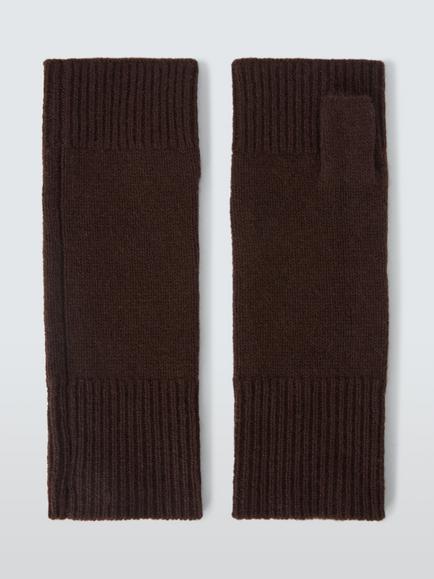John Lewis Cashmere Handwarmers, Chocolate