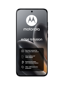 Motorola Edge 70 Fusion Smartphone, Android, 8GB RAM, 6.78”, 5G, Sim Free, 256GB, Silhouette - view 2, Silhouette