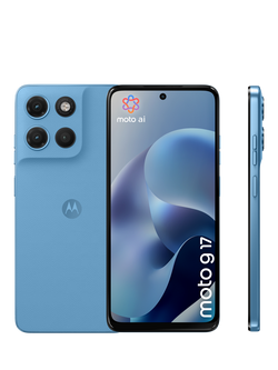 Motorola G17 Smartphone, Android, 4GB RAM, 6.72”, 5G, SIM Free, 128GB, Alaskan Blue, Alaskan Blue