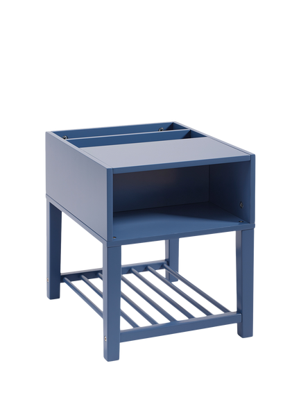 Great Little Trading Co Croft Bedside Table with Storage, Blue