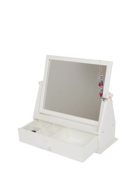 Great Little Trading Co Isla Dressing Table Mirror, White, White