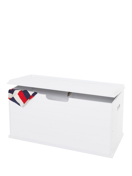 Great Little Trading Co Classic Toy Box, White, White