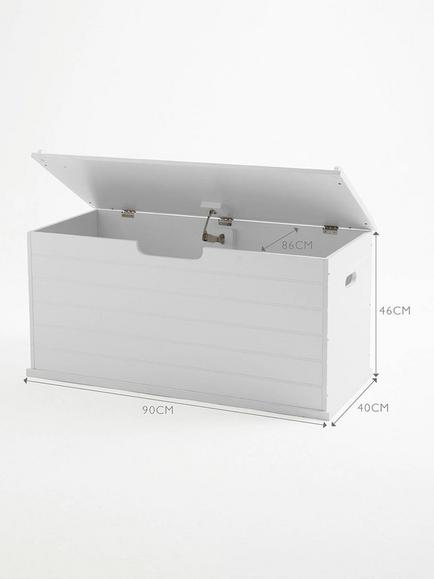 Great Little Trading Co Classic Toy Box, White - view 2, White