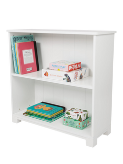 Great Little Trading Co Crompton Low Bookcase, White, White
