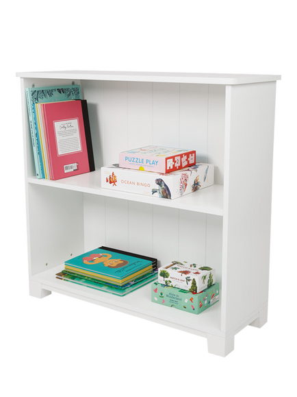 Great Little Trading Co Crompton Low Bookcase, White, White