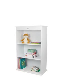 Great Little Trading Co Star Bright Bookcase, White, White