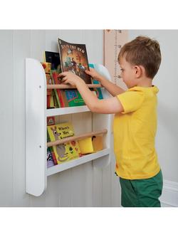 Great Little Trading Co Greenaway Compact Bookcase, White/Natural - view 2, White Natural