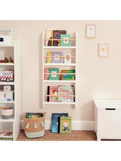 Great Little Trading Co Greenaway Narrow Bookcase, White/Natural - view 2, White Natural