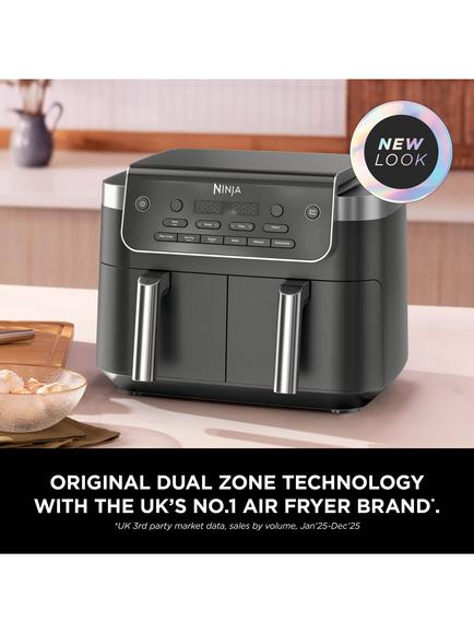 Ninja DualZone DZ801UK Air Fryer, 7.6L, Grey - view 2, Grey