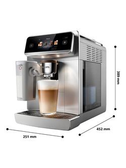 Philips Cafe Aromis Automatic Bean to Cup Coffee Machine, Silver - view 2, Silver