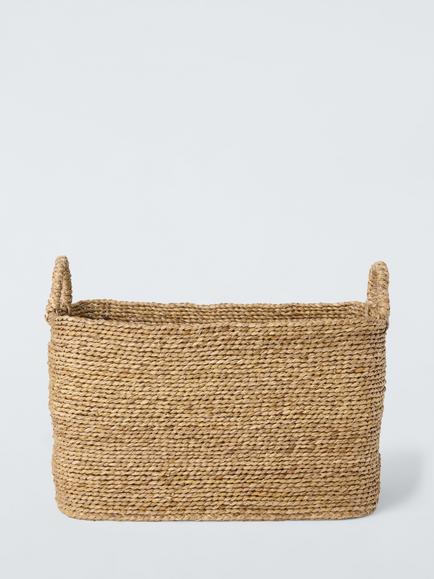 John Lewis Wave Large Bulrush Basket, Natural - view 2, Natural