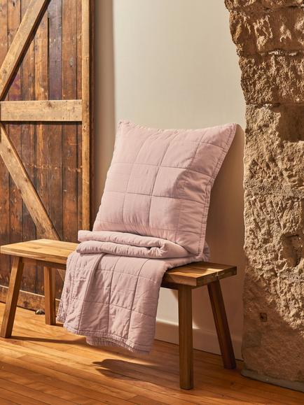Christy Laundered Cotton Pillowsham, Pink - view 2, Pink