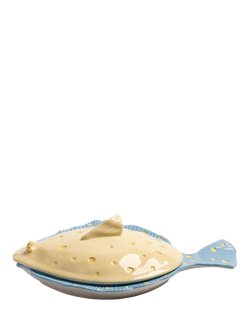&k Amsterdam Tureen Plaice Lidded Platter, Yellow, Yellow