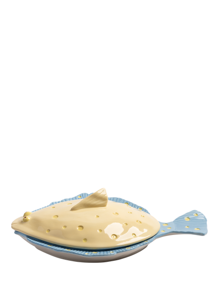 &k Amsterdam Tureen Plaice Lidded Platter, Yellow, Yellow