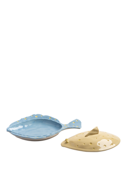 &k Amsterdam Tureen Plaice Lidded Platter, Yellow - view 2, Yellow