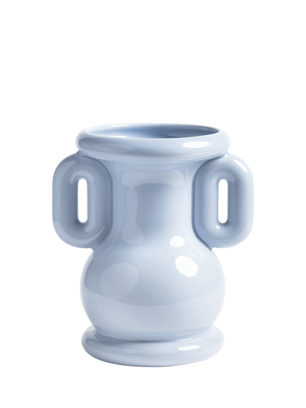 &k Amsterdam Amfora Stoneware Vase, Light Blue, Light Blue