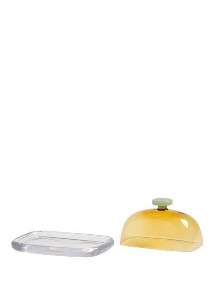 &k Amsterdam Cantine Butter Dish, Yellow - view 2, Yellow