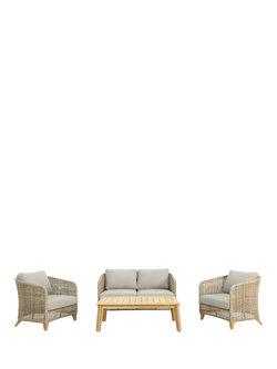 KETTLER Durban 4-Seater Garden Lounging Set, FSC-Certified (Teak Wood), Natural, Natural