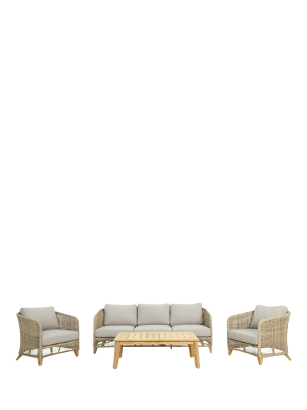 KETTLER Durban 5-Seater Garden Lounging Set, FSC-Certified (Teak Wood), Natural, Natural