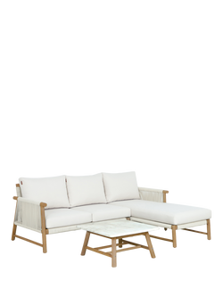 KETTLER Forest 5-Seater Garden Sofa Chaise, FSC-Certified (Acacia Wood), Natural, Natural