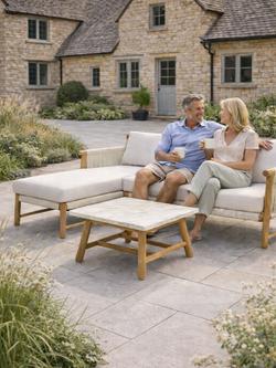 KETTLER Forest 5-Seater Garden Sofa Chaise, FSC-Certified (Acacia Wood), Natural - view 2, Natural