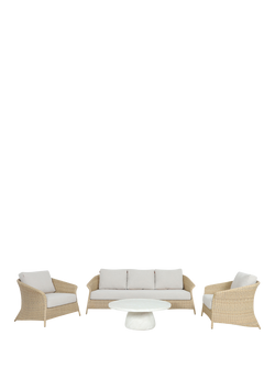 KETTLER Genoa Woven 5-Seater Garden Lounging Set, Natural, Natural