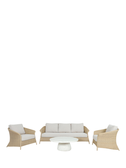 KETTLER Genoa Woven 5-Seater Garden Lounging Set, Natural, Natural