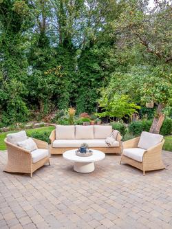 KETTLER Genoa Woven 5-Seater Garden Lounging Set, Natural - view 2, Natural