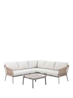 KETTLER Isla 4-Seater Corner Garden Sofa Set, Mushroom, Mushroom