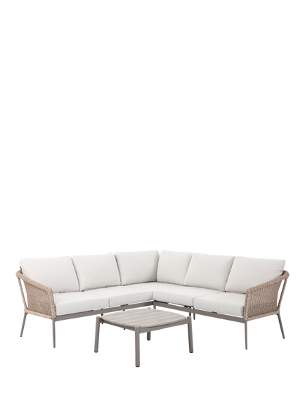 KETTLER Isla 4-Seater Corner Garden Sofa Set, Mushroom, Mushroom