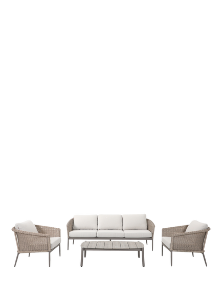 KETTLER Isla 5-Seater Garden Lounging Sofa Set, Mushroom, Mushroom