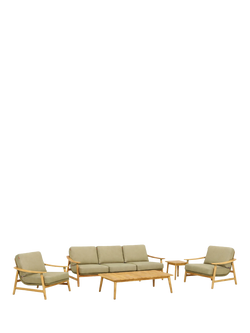 KETTLER Meadow 5-Seater Garden Lounging Set, FSC-Certified (Acacia Wood), Natural/Green, Natural/Green