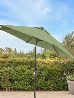 KETTLER Aluminium Wind-Up Round Parasol, 3m, Grey/Green - view 2, Grey/Green