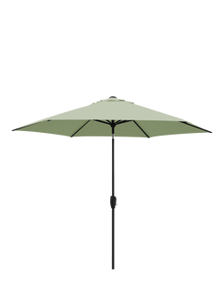 KETTLER Aluminium Wind-Up Round Parasol, 3m, Grey/Sage