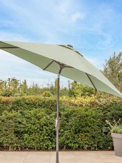 KETTLER Aluminium Wind-Up Round Parasol, 3m - view 2, Grey/Sage