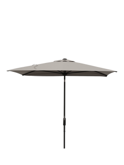 KETTLER Wind-Up Balcony Half Parasol, 2.1m, Stone, Grey/Stone