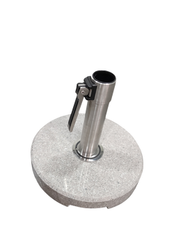 KETTLER Granite Round Parasol Base, 15kg, Light Granite, Light Granite